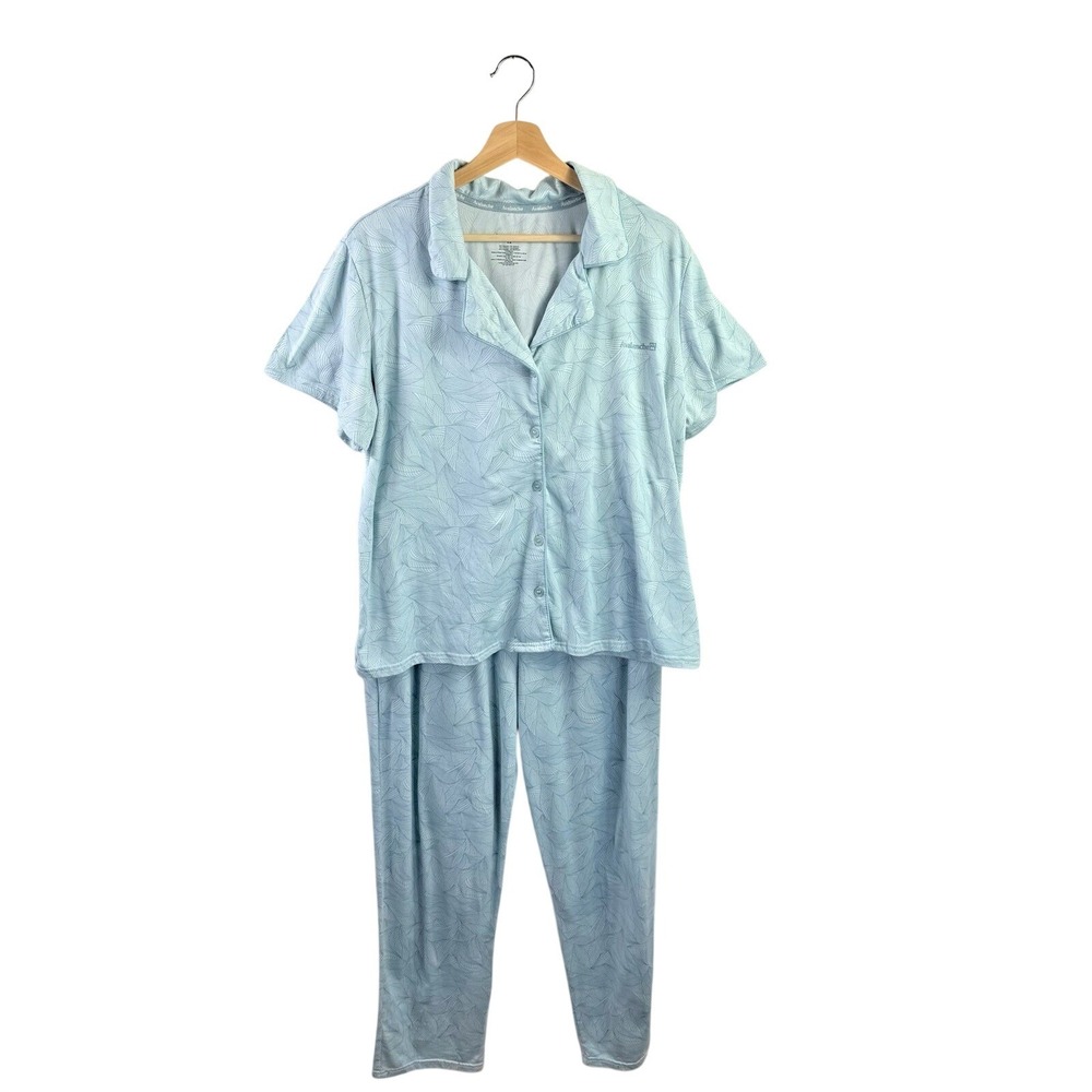Avalanche Women's Pajamas Short Sleeve Set Green XL
